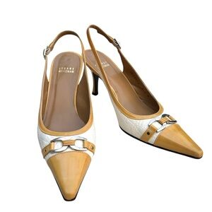 Stuart Weitzman Patent Slingback Pumps